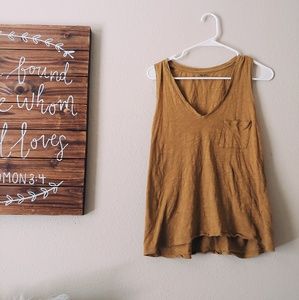 Madewell Mustard Pocket Tank